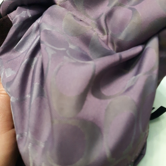 Coach Soho Satchel Purple Plum Suede Purse HO5S-7474 - Picture 12 of 13